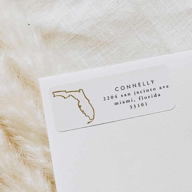Florida State Return Address Labels (Florida state illustration return address labels.)