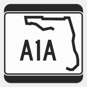 Florida State Route A1A Square Sticker