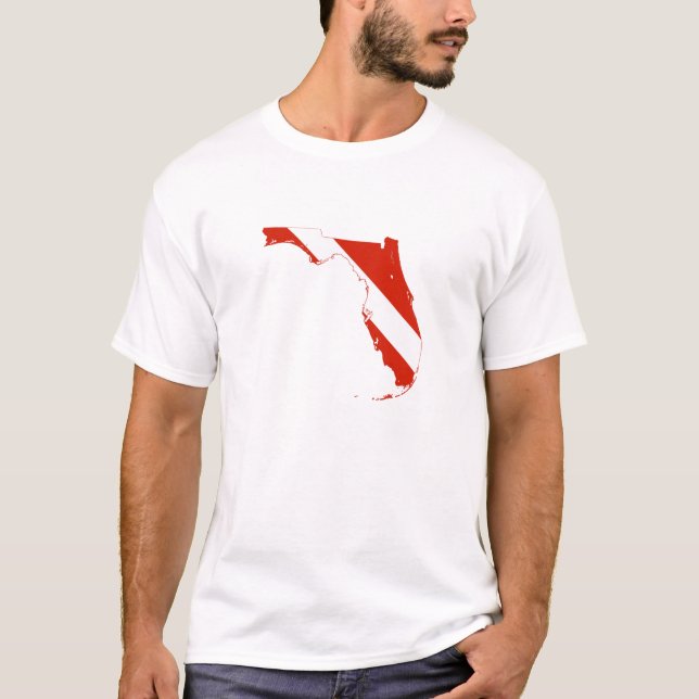 Florida State Silhouette Diving Flag T-Shirt (Front)