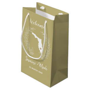 Florida State Silhouette Wedding Anniversary Small Gift Bag