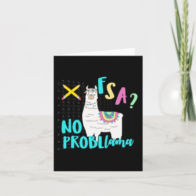 Florida State Test Day Llama For Students1  Card (Front)