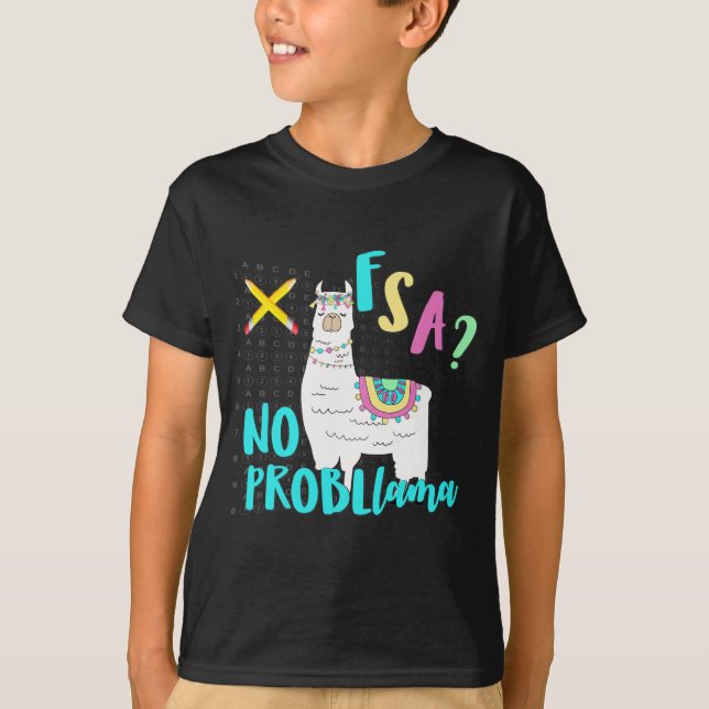 Florida State Test Day Llama For Students  T-Shirt (Front)