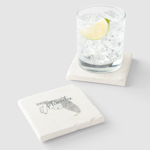 Florida State Typography Stone Coaster