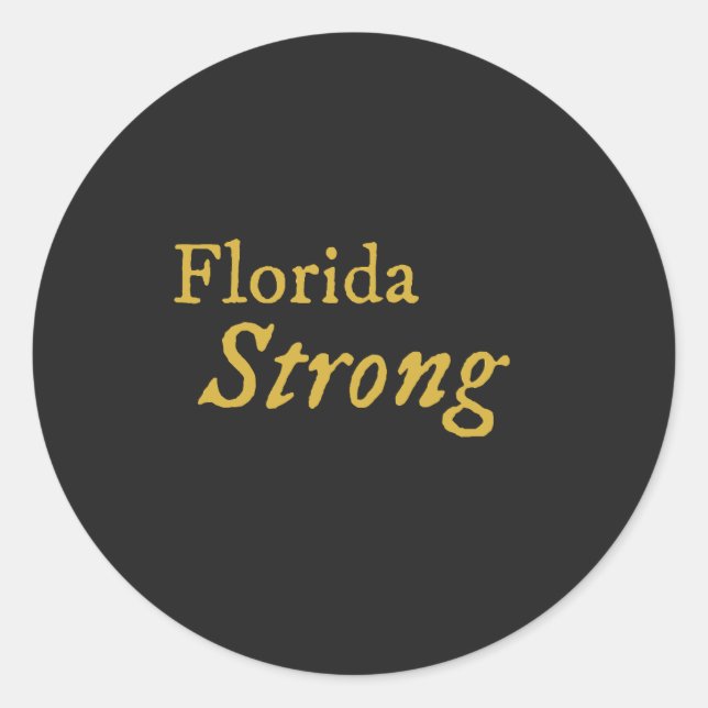 Florida Strong  Classic Round Sticker (Front)