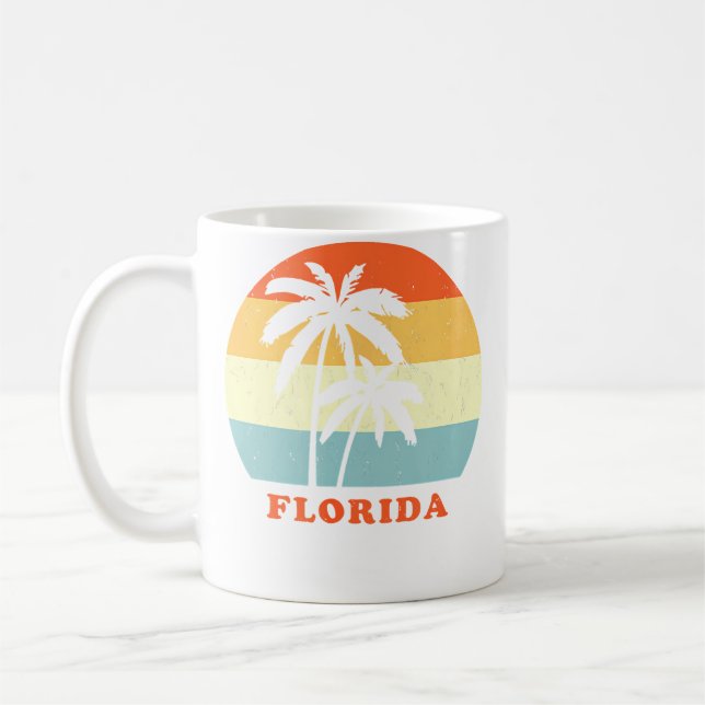 Florida Sun Palm Vacation Coffee Mug (Left)