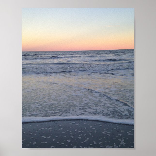 Florida Sunset Beach Ocean Photo Poster (Front)