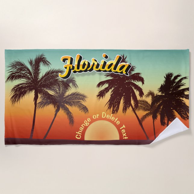 Florida Sunset Beach Towel (Front)