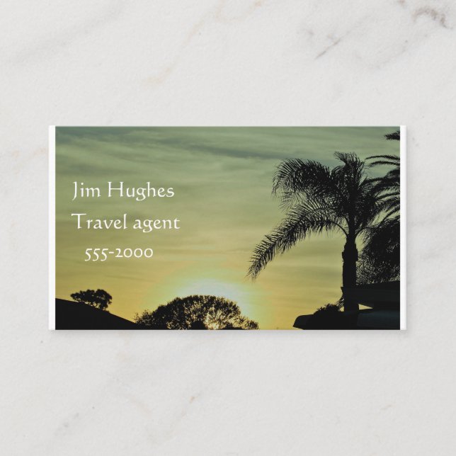 Florida sunset  business card (Front)