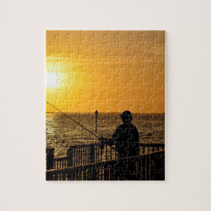 Florida Sunset Fishing - 8x10 - 110 pc Jigsaw Puzzle