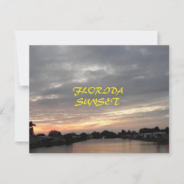 FLORIDA SUNSET GREETING CARD (Front)
