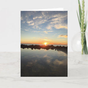 florida sunset greeting card (blank inside)