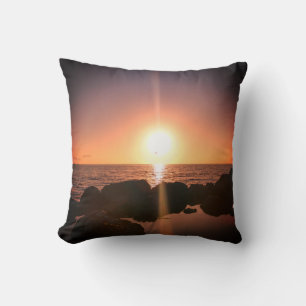 Florida Sunset on the beach Natural Photography Cushion