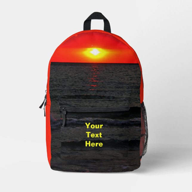 Florida Sunset Printed Backpack (Front)