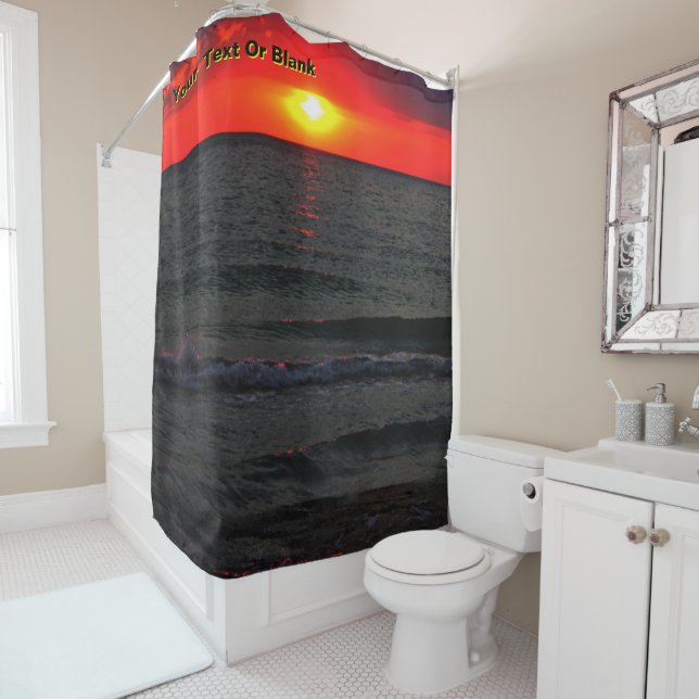 Florida Sunset Shower Curtain (In Situ)