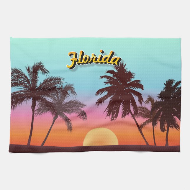 Florida Sunset Tea Towel (Horizontal)
