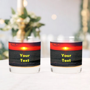 Florida Sunset Whiskey Glass