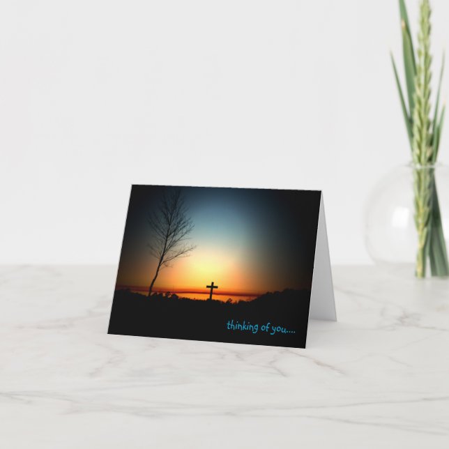 Florida Sunset with Cross Card (Front)