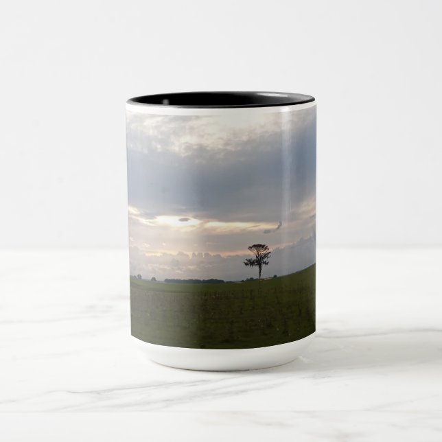Florida Sunshine on lone pine tree Nature Photo Mug (Center)