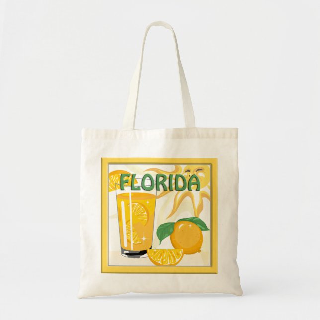 Florida Sunshine & Oranges Tote Bag (Front)