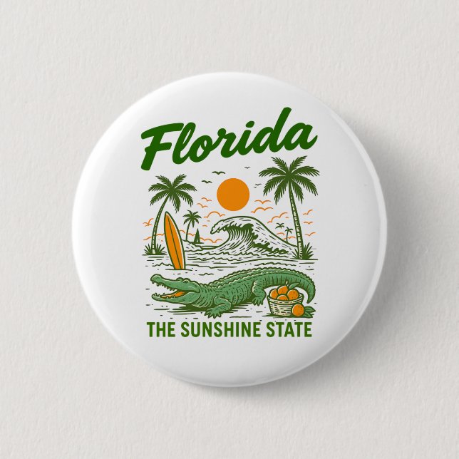 Florida - Sunshine State Button (Front)