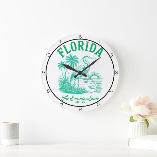 Florida Sunshine State Timepiece Large Clock (Home)