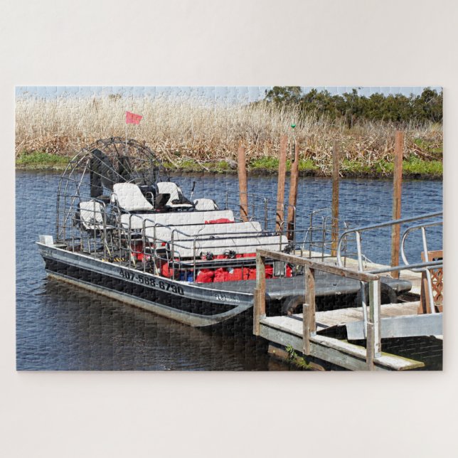 Florida swamp airboat jigsaw puzzle (Horizontal)