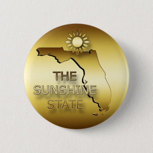 FLORIDA THE SUNSHINE STATE 6 CM ROUND BADGE