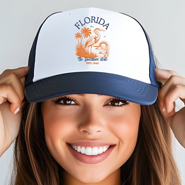 Florida The Sunshine State - Summer Landscape Trucker Hat (Creator Uploaded)