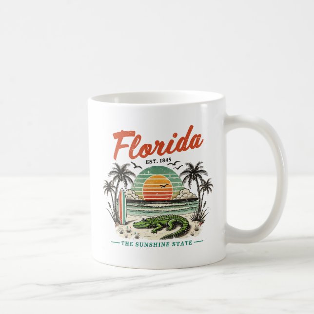Florida, The Sunshine State – Sunset Beach Scene Coffee Mug (Right)