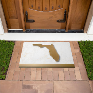 Florida Theme Elegant Modern Chic Gold & Marble   Doormat