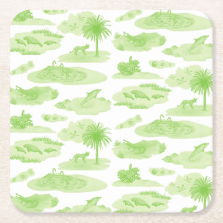 Florida Toile Coaster (Lime Green)