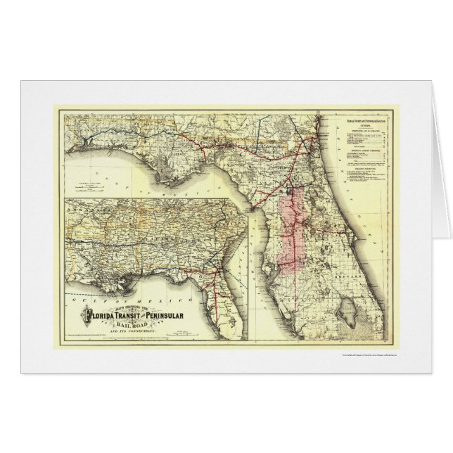 Florida Transit Railroad Map 1882 (Front Horizontal)