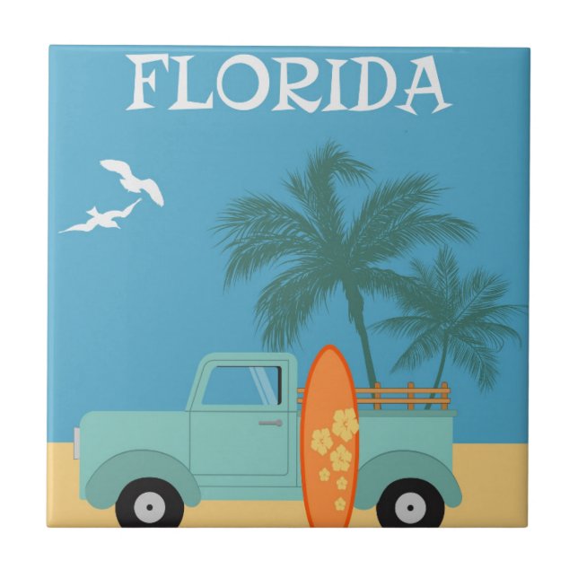 Florida:Travel Ceramic Tile (Front)