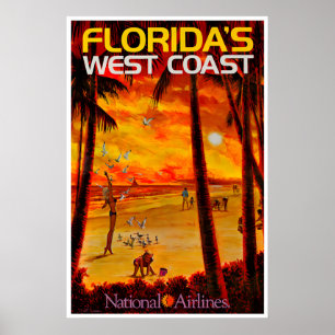 Florida Travel Poster West Coast Of Florida Art