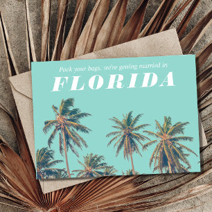 Florida Tropical Beach Wedding Save the Date Announcement Postcard