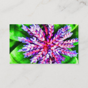 Florida Tropical Garden Blue Bromeliad Aechmea Business Card