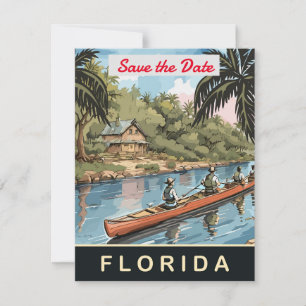 Florida Tropical River Hut Wedding Invitation