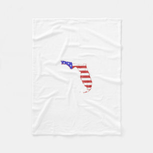 Florida USA silhouette state map Fleece Blanket