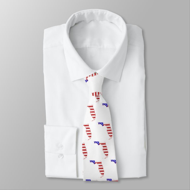 Florida USA silhouette state map Tie (Tied)