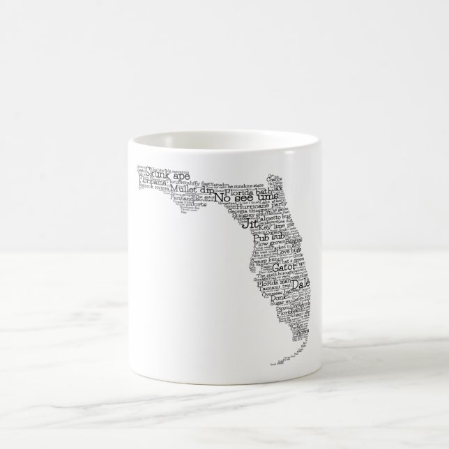 Florida USA Slang Word Art Map  Coffee Mug (Center)