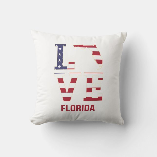 Florida USA State Love Cushion (Front)