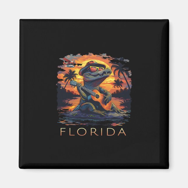 Florida Vacation Cute Alligator  Magnet (Front)