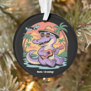 Florida Vacation Cute Cool Summer Alligator Funny Ornament