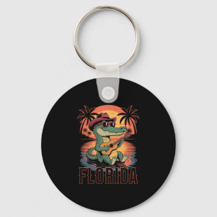 Florida Vacation Tee Women Men Kids Funny Alligato Key Ring
