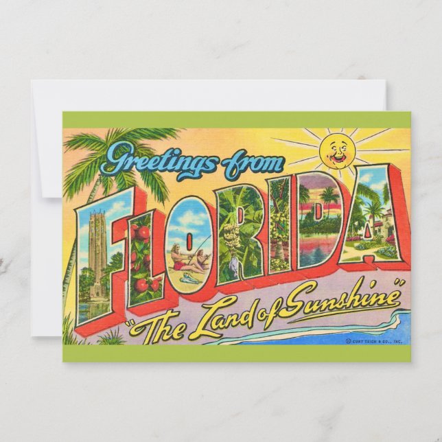 Florida Vintage Greeting Moving Announcement (Front)