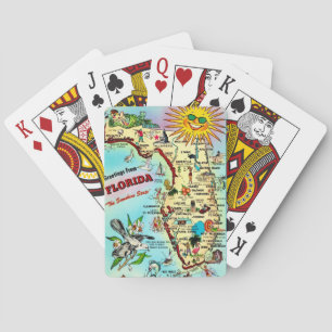 Florida Vintage Map Playing Cards