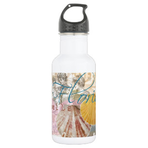 Florida Vintage Travel Beach Seashell Shell Art 532 Ml Water Bottle
