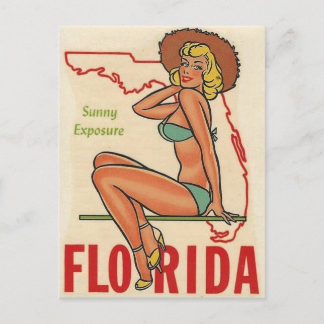 FLORIDA VINTAGE TRAVEL POSTCARD (Front)
