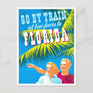 Florida vintage travel postcard