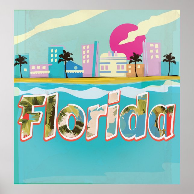 Florida Vintage vacation Poster (Front)